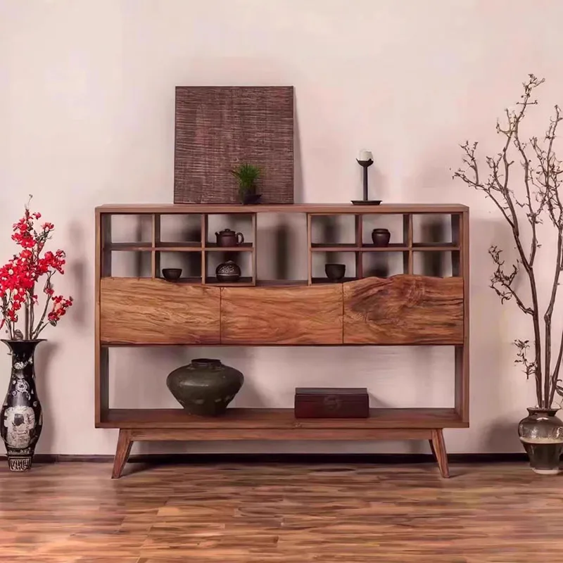 Armadi da soggiorno artigianali in legno Console Vino Profumo nordico Armadi da soggiorno Librero Display Vitrina Mobili in stile cinese