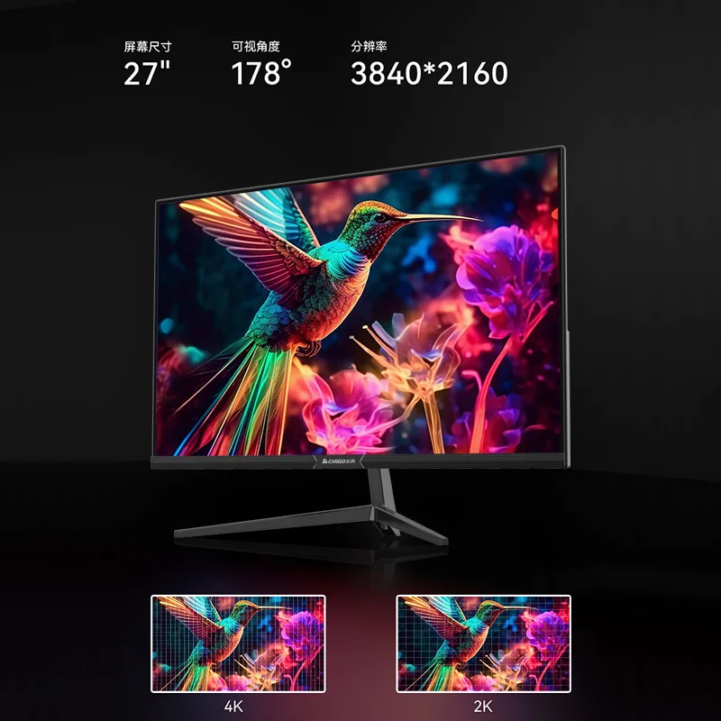 27 Inch 4K 75Hz IPS Monitor, High Color Gamut, Blue Light Filter, Display for Designer Video Editing