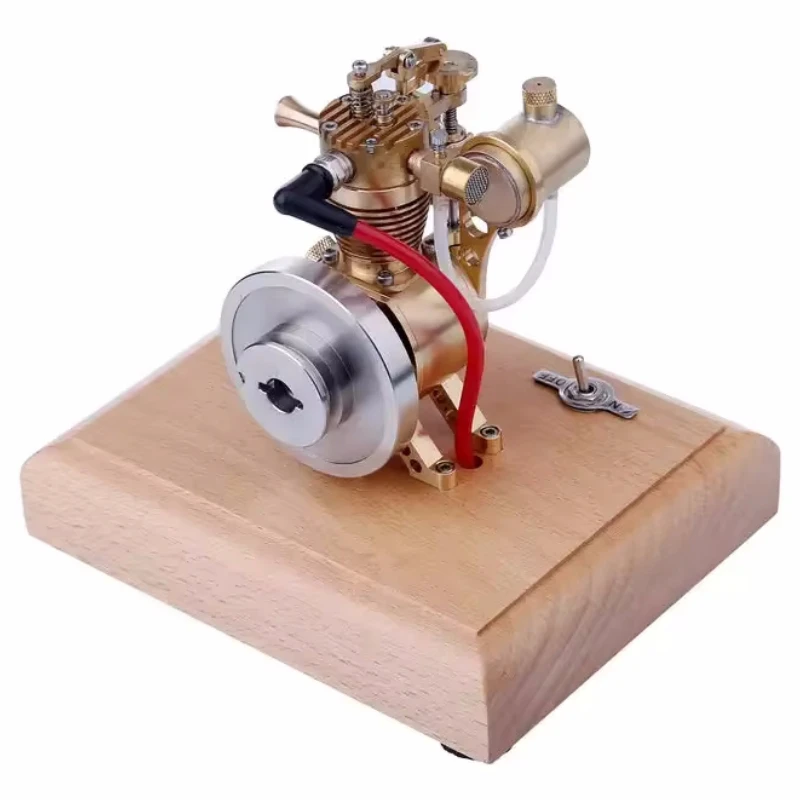 M19 Mini Vertical 4 Stroke Gasoline ICE Engine with Flyball Governor Internal Combustion Engine Model Toy