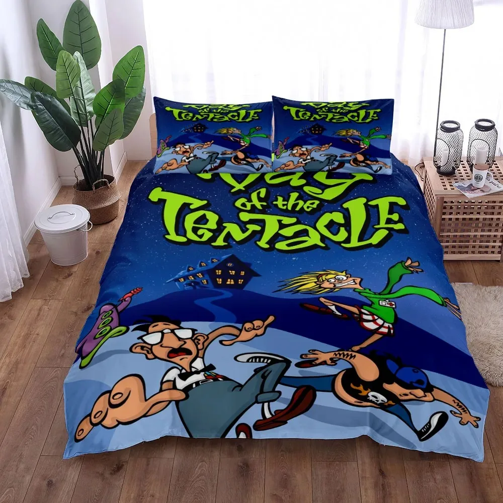 2024 Day Of The Tentacle Duvet Cover Set without sheet King Queen Double Full Twin Single Size Bed Linen Set