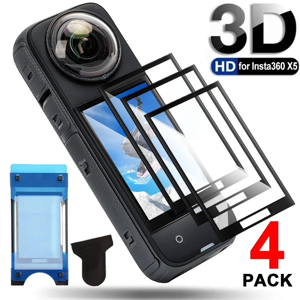 

3D Curved Film for Insta 360 X5 Screen Protector with Easy To Install Tool HD Anti-Scratch Protective Cover for Insta360 One X5