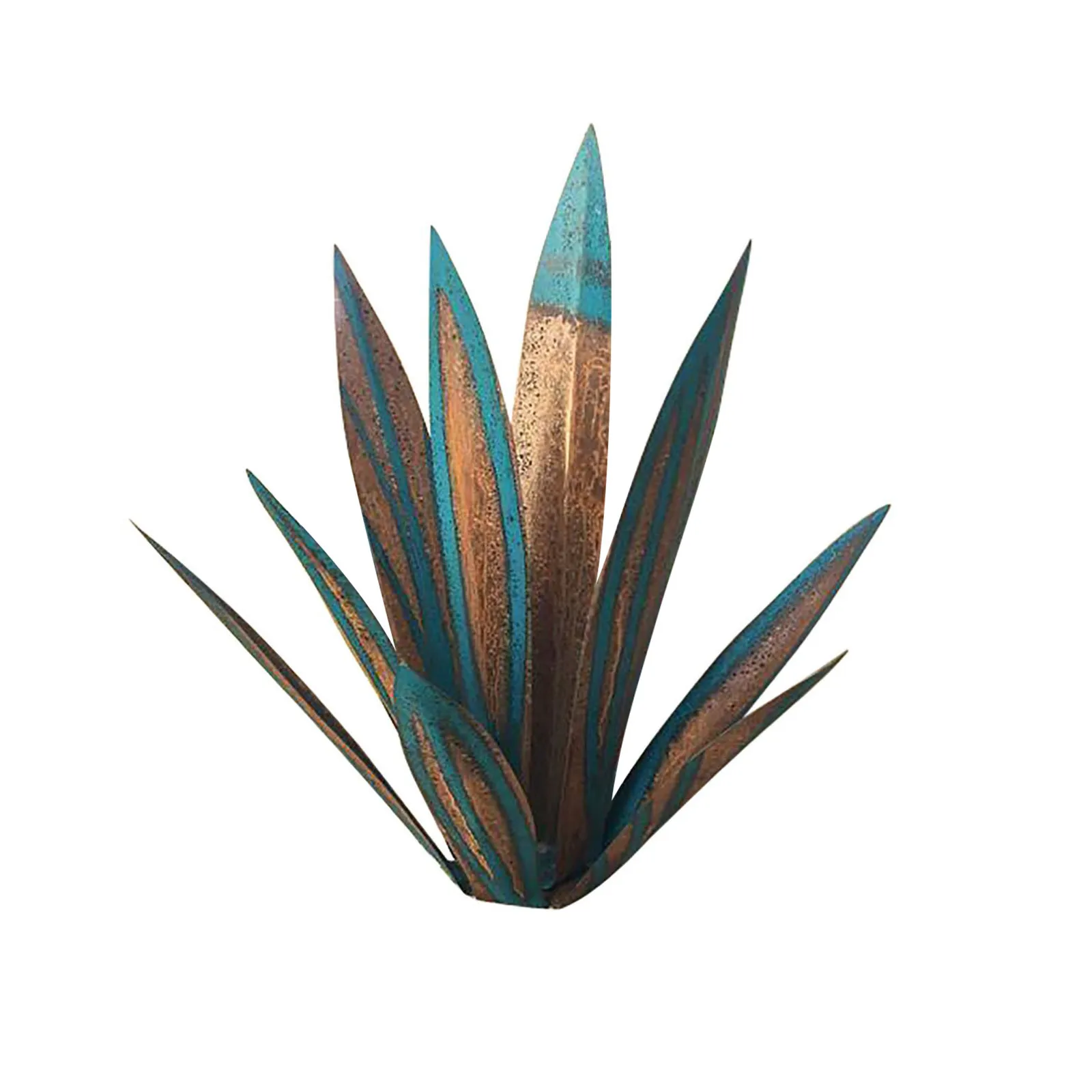 25“ Tequila Rustic Sculpture Metal Agave Plants Hand Painted Garden Statue Ornaments Home Decor Yard Statue Outdoor Lawn Decor