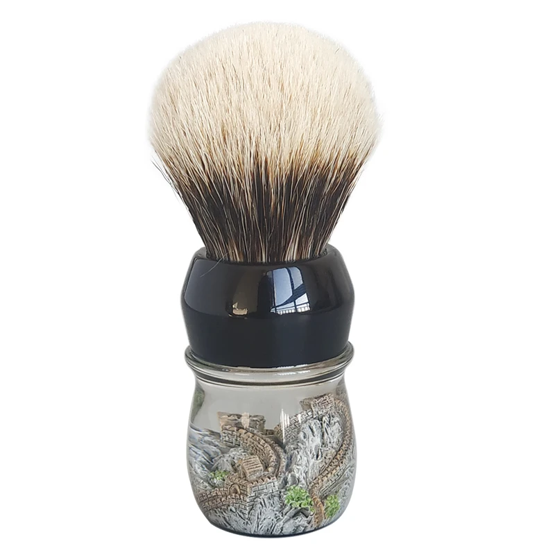 Dscosmetic Great Wall  Manchurian Two Natural Hair Shaving Brush With Resin Handle For Man Wet Shaving