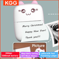 Kids Portable Printer Cute Cat Thermal Maker Price Label Picture Luggage Tags English Learning Bluetooth Printing Education Toys