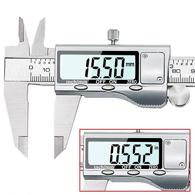 Metal Caliper Digital Pachometer Professional Vernier Caliber Measuring Tools Woodworking Thickness Gauge Depth Electronic Ruler