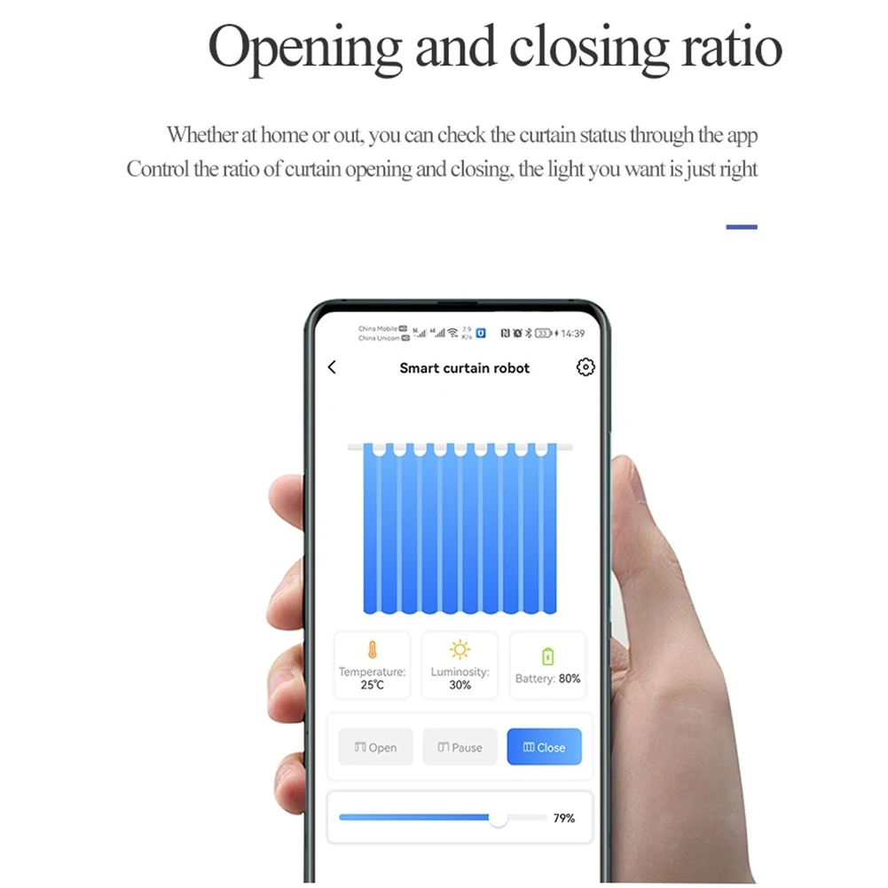 

ABIK-Tuya Curtain Motor For T U Track WIFI Tuya Automatic Open Smart Electric Curtain Robot APP Voice Control Alexa