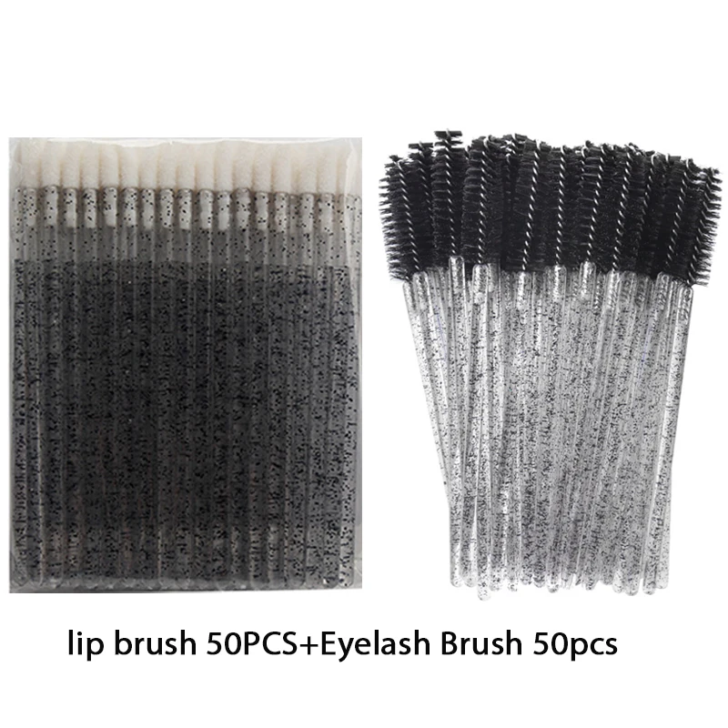 

100PCS Disposable Eyelashes Mascara Brushes Lip Wands Applicator Lash Extension Set For Eyebrow Eye Wholesale Makeup Tool