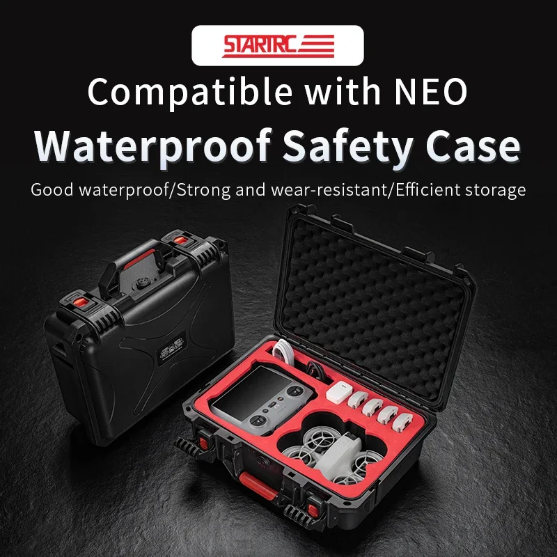 STARTRC For DJI Neo Drone Accessories Storage Carrying Case Hard Waterproof Box Portable Suitcase For DJI RC2 Screen Controller