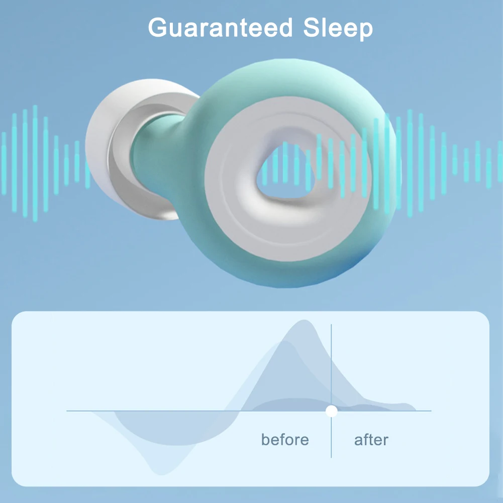 2pairs Ear Plugs Reusable Hearing Protection Soft Work Portable For Sleep With Storage Case Washable Waterproof Noise Reduction