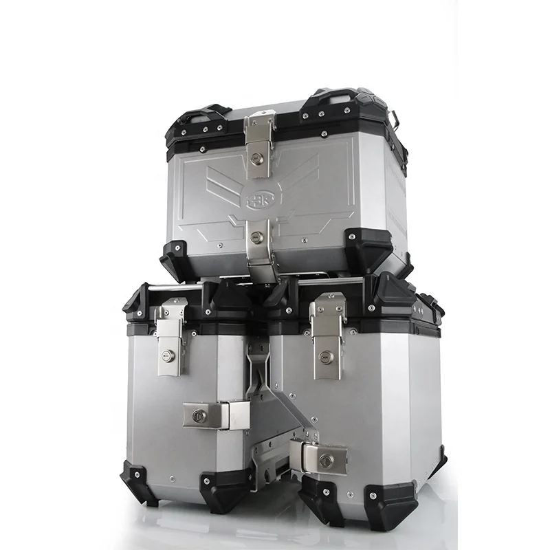 Motorcycle Accessories Parts Universal 38L Aluminum Alloy Side Rear Luggage boxes Cases Modified  Box Travel Case Tool 