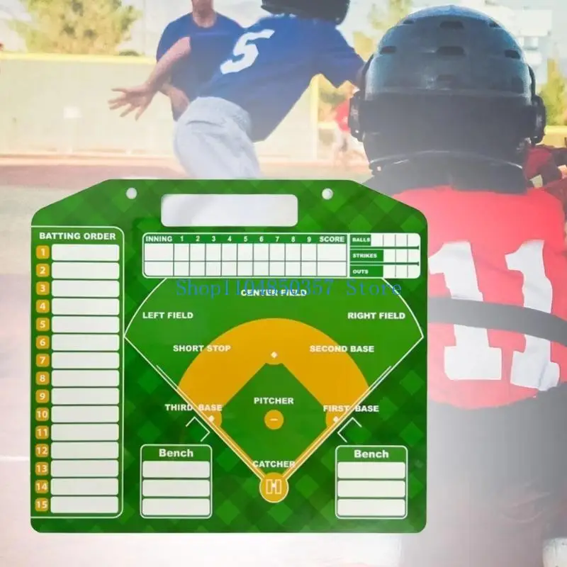 652F Baseball Strategy Clipboard Coaches Board Dry Erases Baseball Clipboard Easy Use