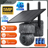 5MP 4MP WIFI Wireless PTZ Solar Camera 4G SIM With Solar Panel Two Way Audio Security Protection CCTV Camera Battery Cam