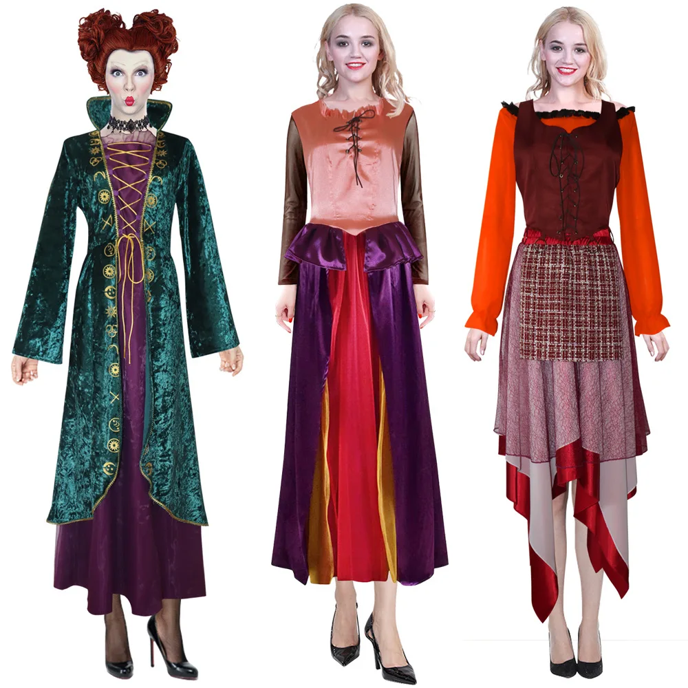 

Medieval Dress Witch Also Crazy Fred Irregular Long Skirt Costume Cosplay Crazy Witch Vampire Demon Ghost Carnival Party Costume