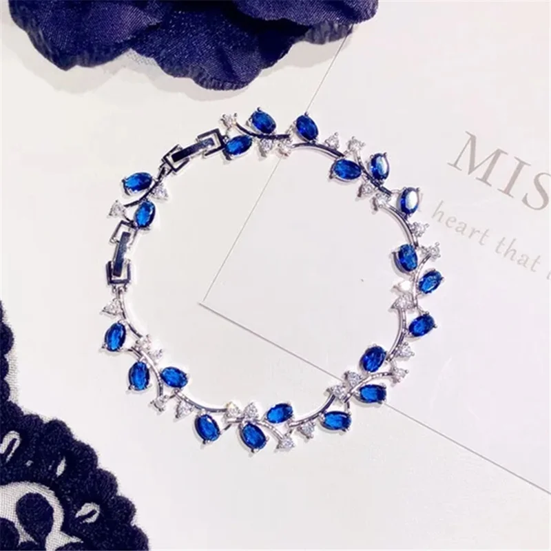 

Charm Accessories Bracelets For Women Sterling Silver Shine Cubic Zirconia Bangle Fine Jewelry Luxury Accessories Bijoux