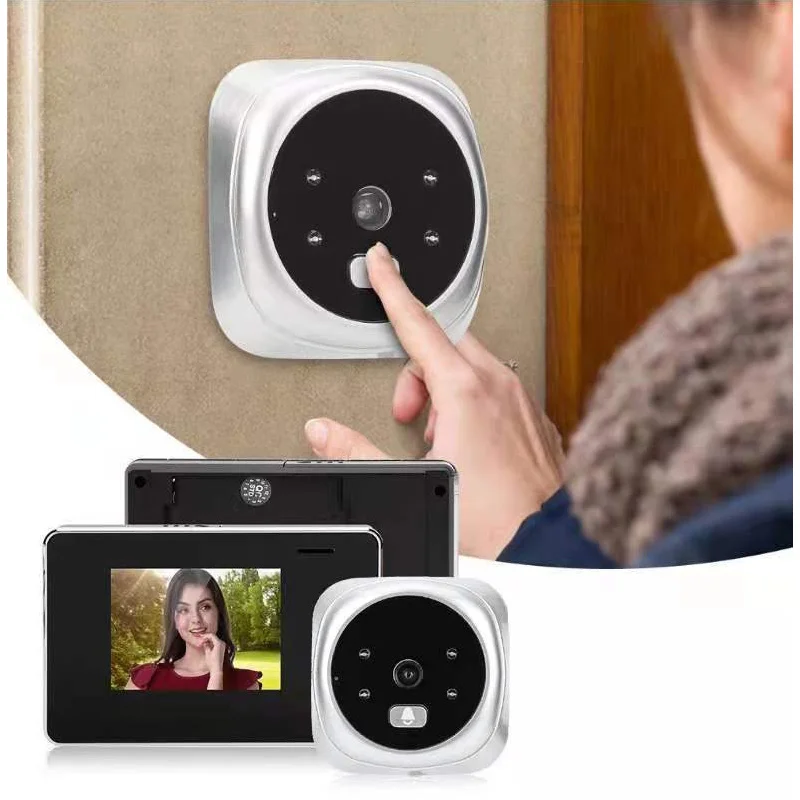 

Household Electronic Doorbell High Definition Intelligent Cat Eye 2.8 Inch Visual Monitoring Anti-theft Alarm Door Bell