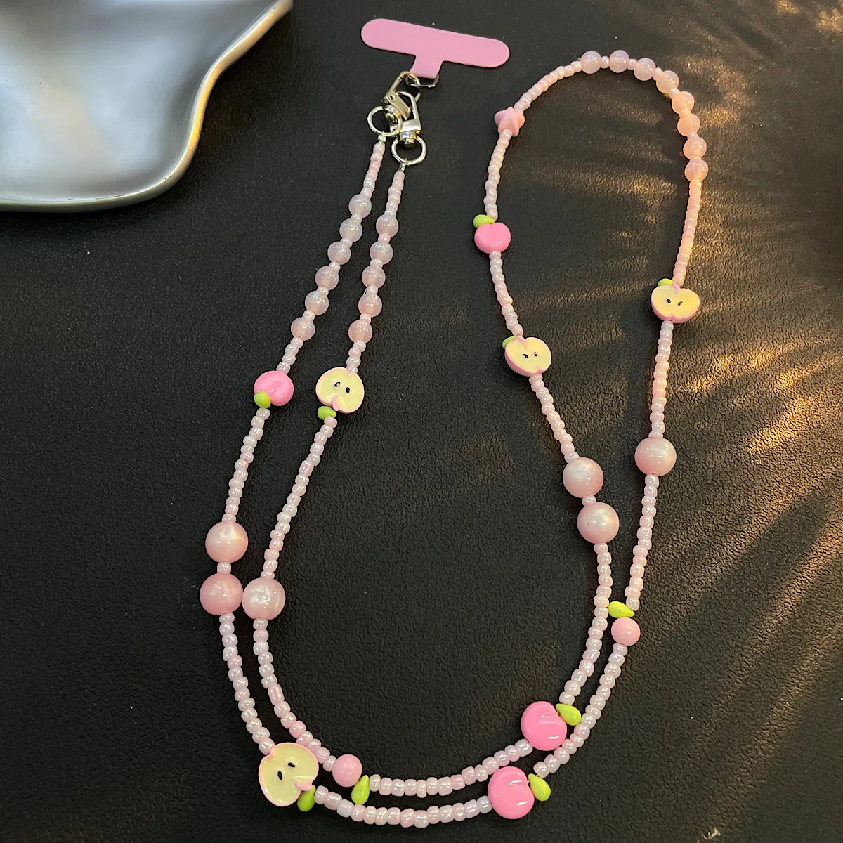 

Свежая цепочка на ремешок для мобильного телефона, которую можно носить через плечо, милая цепочка на ремешке, подвеска-цепочка ручной работы с бусинами для милых девушек для iPhone