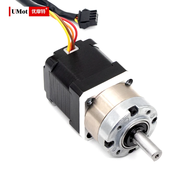 

UMOT 35mm Nema14 Holding Torque 0.2Nm/0.25Nm DC Ratio 1:3.7-1:139 Double Shaft Optional Planetary Stepper Motor Gearbox Gearhead
