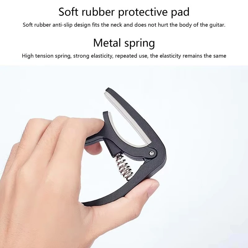 Portable Plastic Guitar Capo For  Acoustic Classic Electric Guitarra Tuning Clamp Musical Instrument Accessories Black