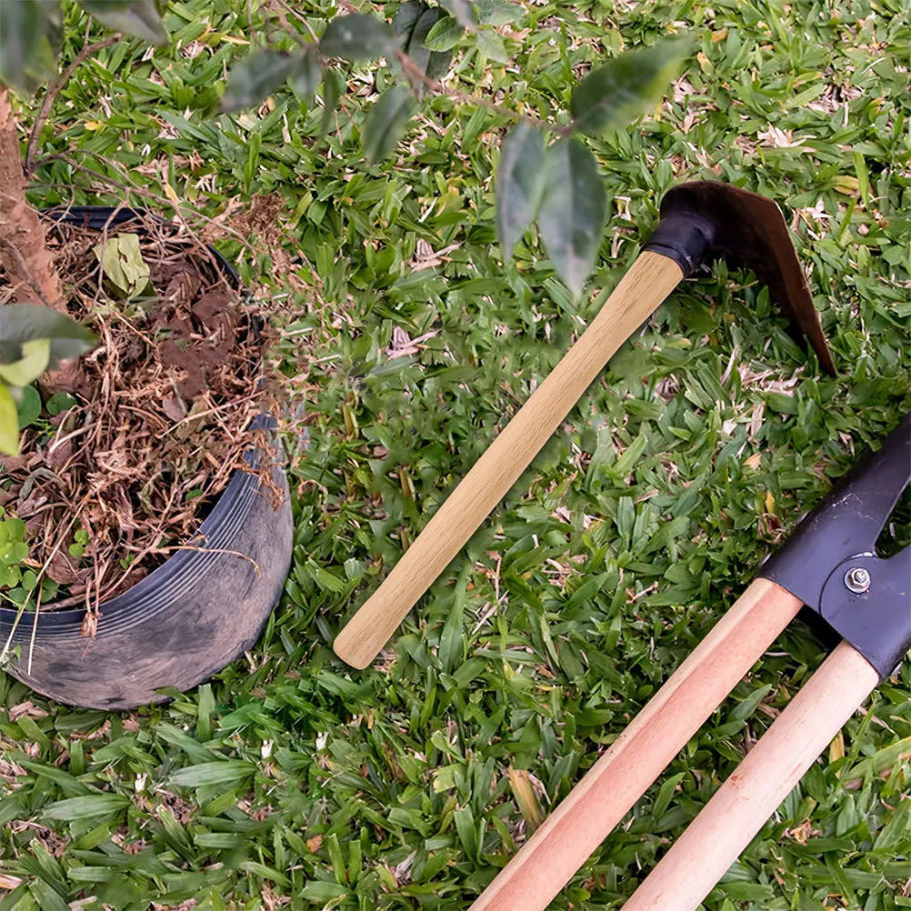 

2pcs Garden Hoe Wood Replacement Sturdy Durable Long For Garden Work Woodworking Construction Shovel Handle Gardening Tools
