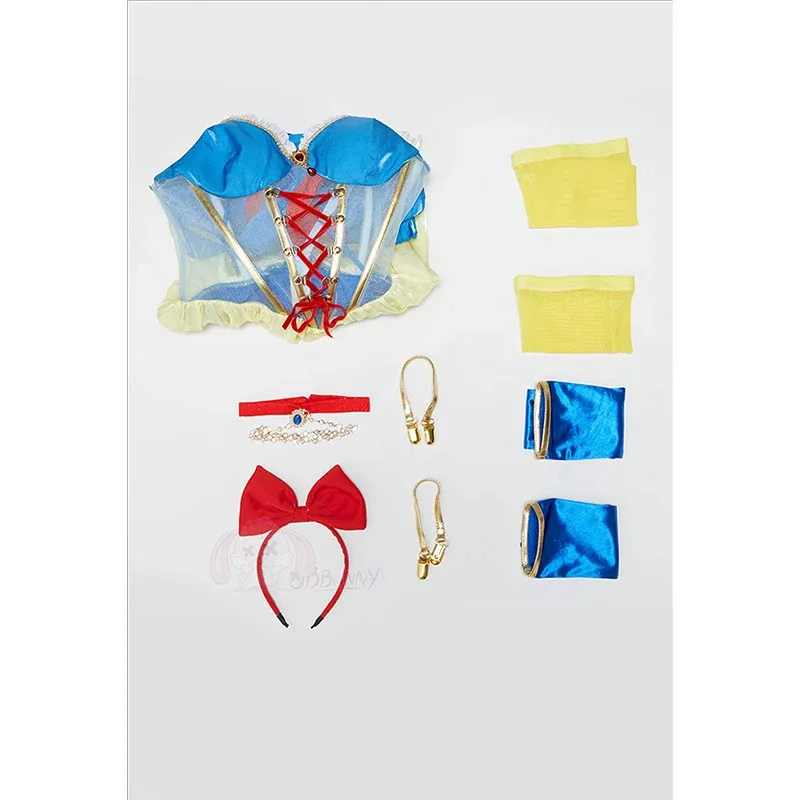 여성용 할로윈 공주풍 섹시 란제리 오프숄더 메쉬 패치워크 바디수트 (장갑 및 양말 포함)