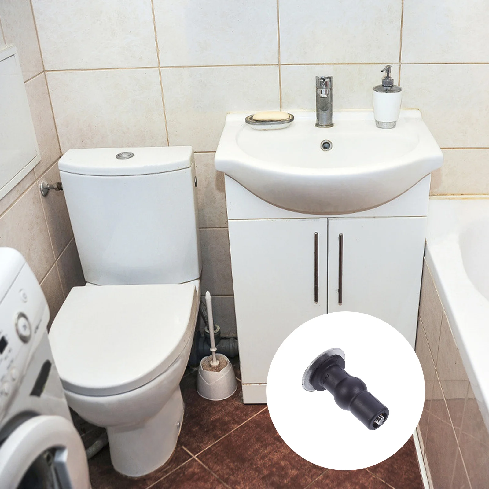 

2Sets Toilet Lid Screws High Strength Stainless Rubber Easy Installation Reliable Bathroom Mounting Supplies Toilet Lid Screws