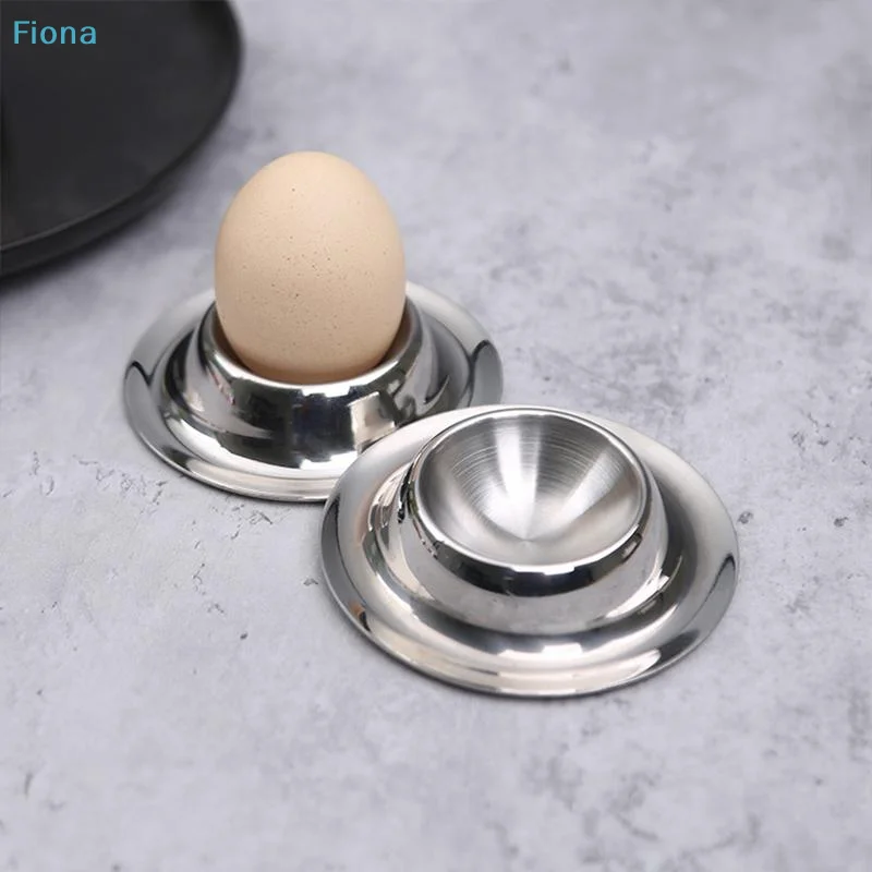 ☭Egg Cup Holder Stainless Steel Egg Cups Plates Tableware Holder For Hard Soft Boiled Egg Kitchen Display