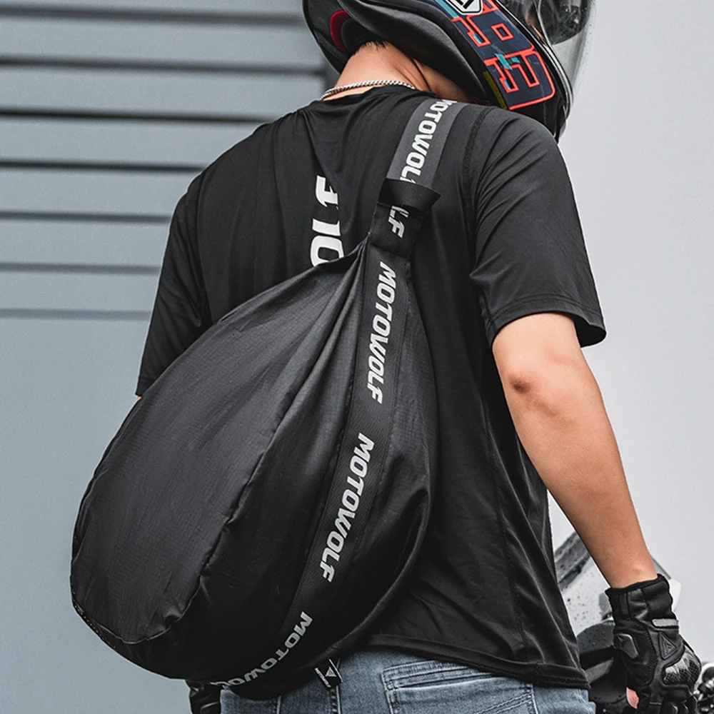 Simple Style Motorcycle Helmet Bag for Men Women Full Face Helmet Backpack Outdoor Sport Cycling Travel Bag Water-Repellent