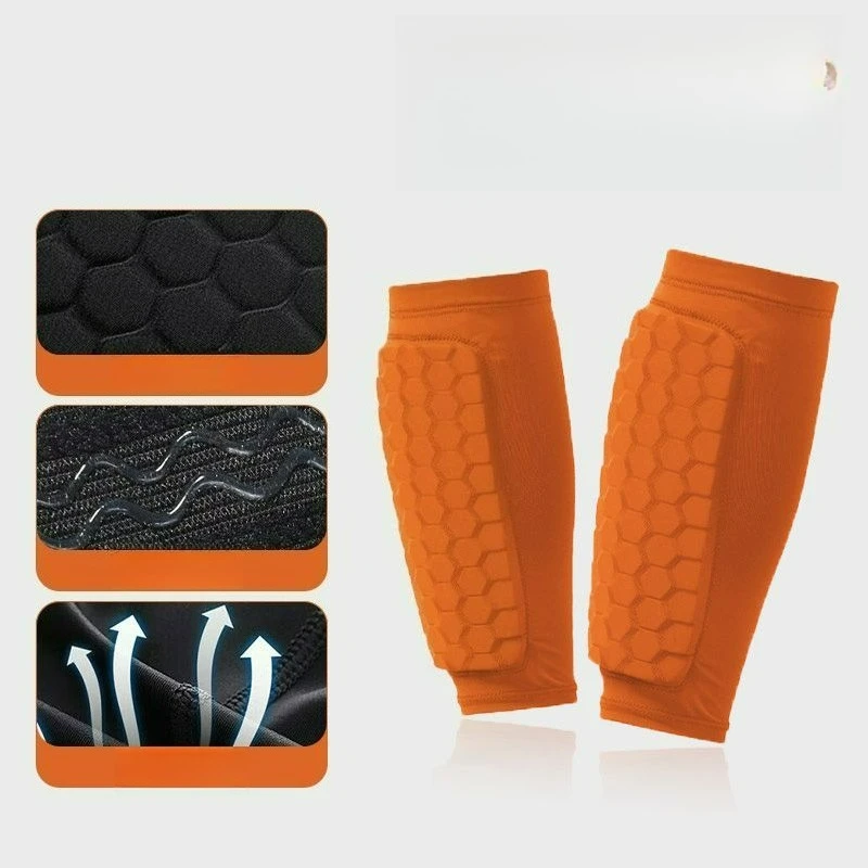 1 paar Voetbal Ski Scheenbeschermers Honingraat Scheenbeschermers Voetbal Volwassen Ski Boot Scheenbeschermer Volwassen Ademende Pads Voor Atleten