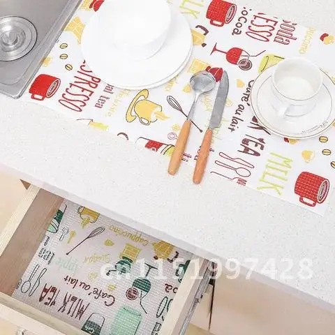 Kitchen Table Mat Roll 1 Drawers Cabinet Shelf Liners Pads Flamingo Cupboard Placemat Waterproof Oil Proof Shoes Cabinet Mat