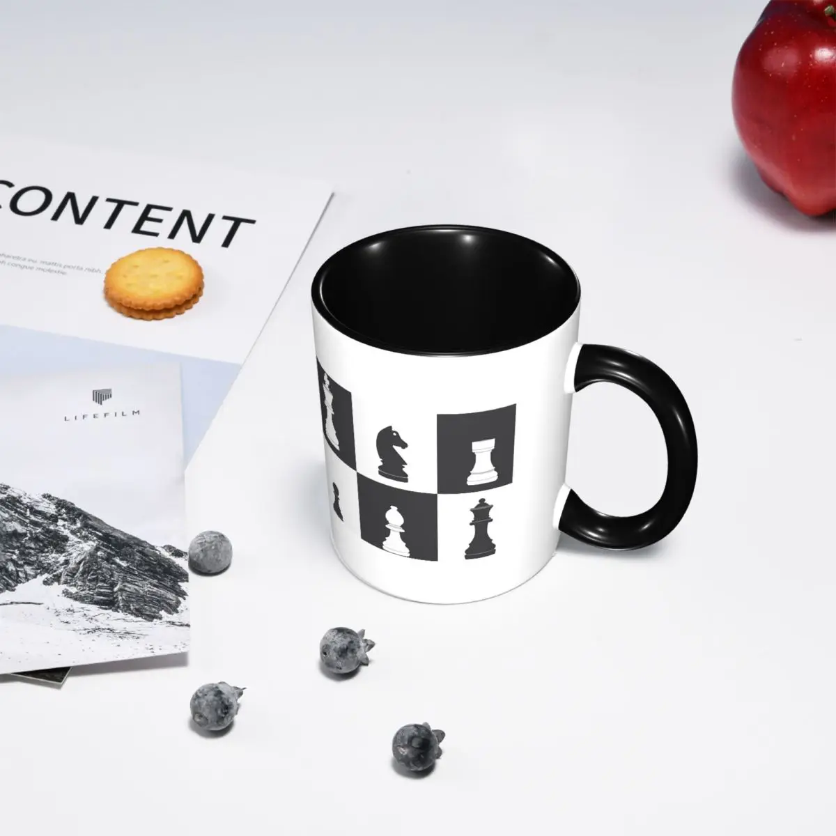 Chess Pieces On Board Mug Funny Ceramic Coffee Cups Tea Mugs Milk Cup Drinkware Gift for Friends