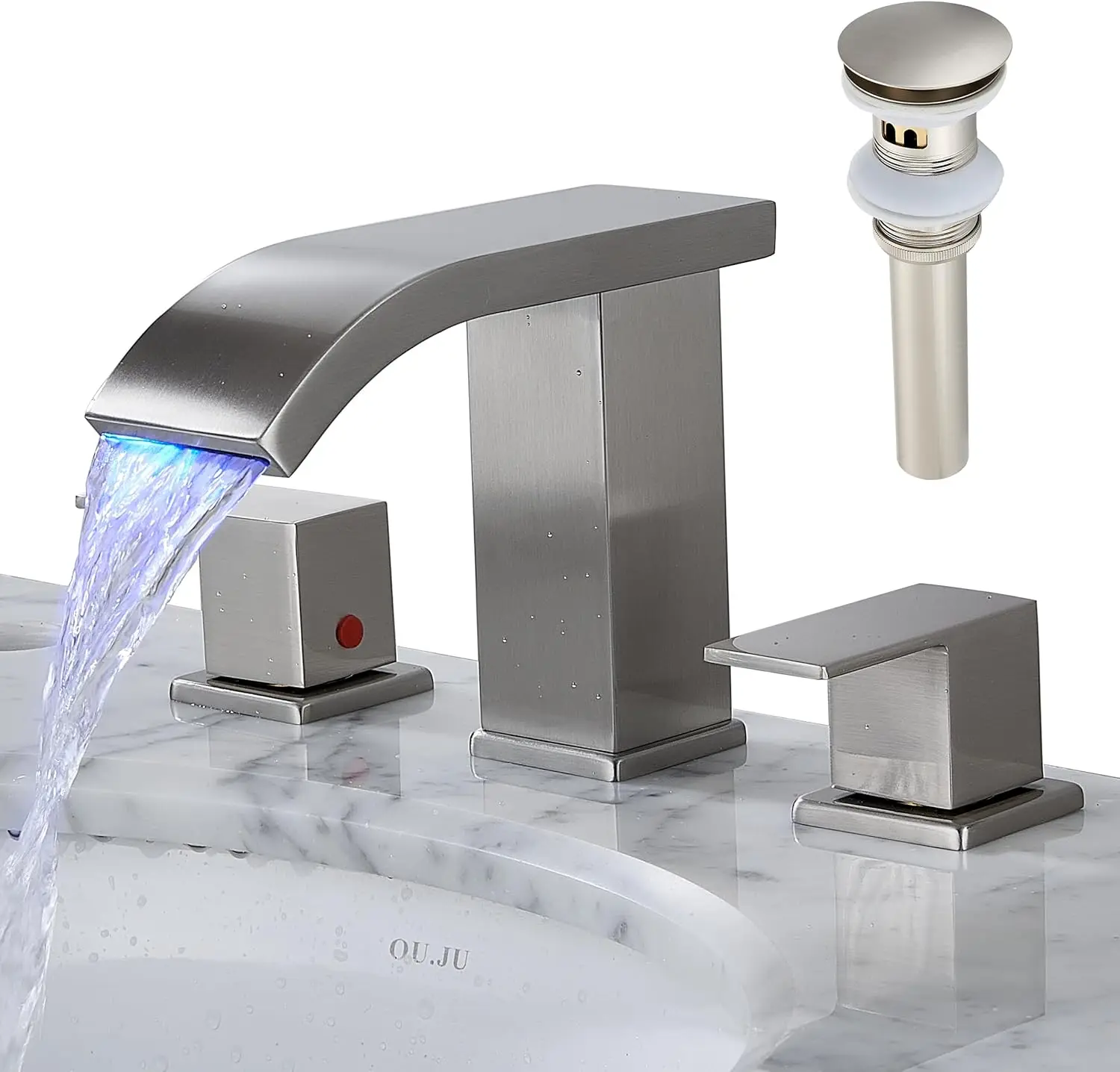 

Bathroom faucets 3 hole Widespread bathroom faucet Bathroom sink faucet 8 inch