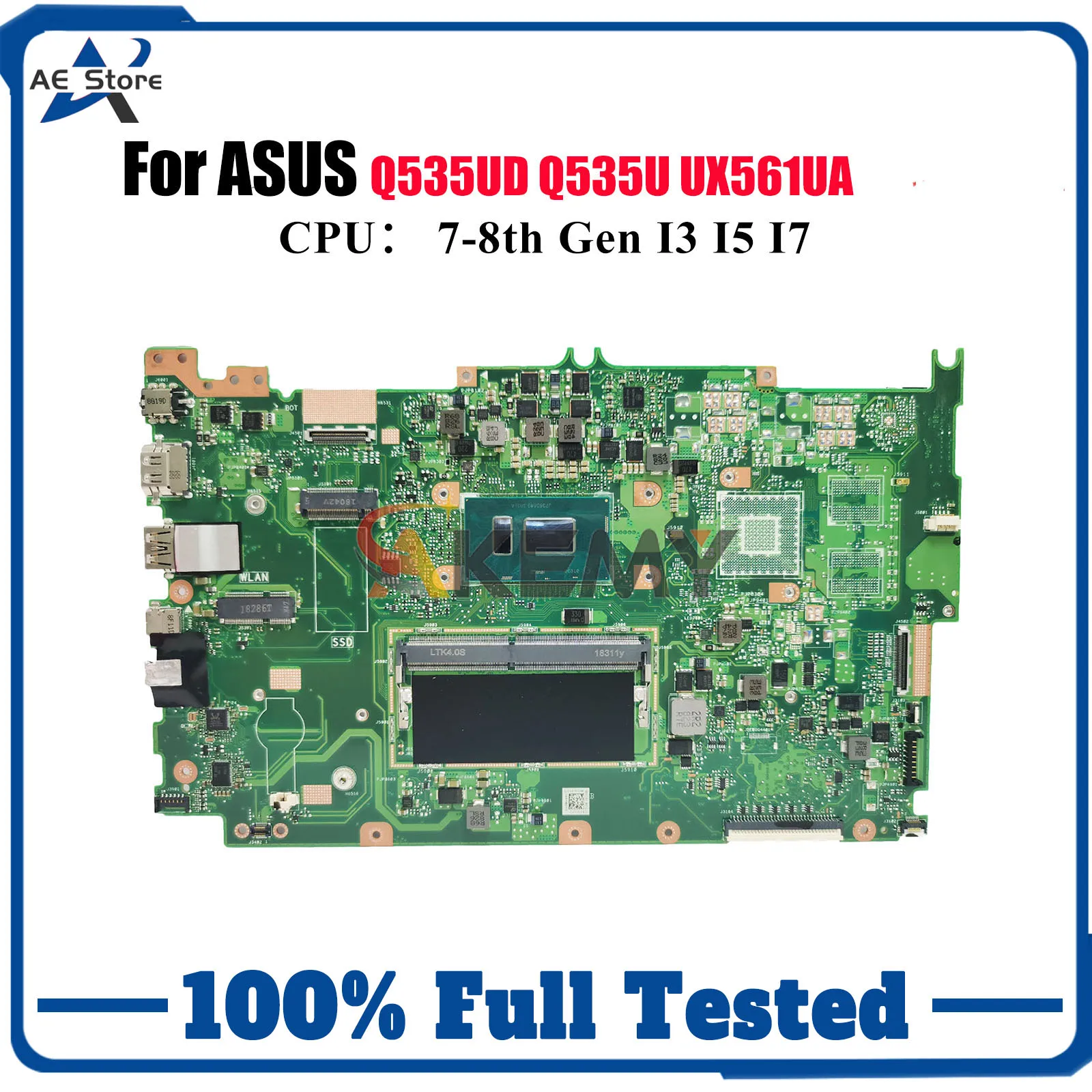 

UX561UA Материнская плата для ноутбука ASUS ZenBook Q535U UX561U Q535UD UX561UD UX561UA Материнская плата с процессором I3 I5 I7 100% tests OK stk