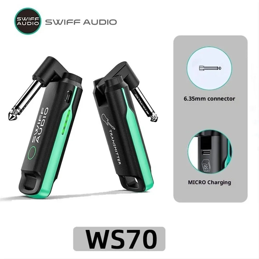 SWIFF AUDIO WS-70 Plus Wireless Guitar System Transmitter Receiver Digital Audio Transmission for Electric Guitar Bass Violin view 4