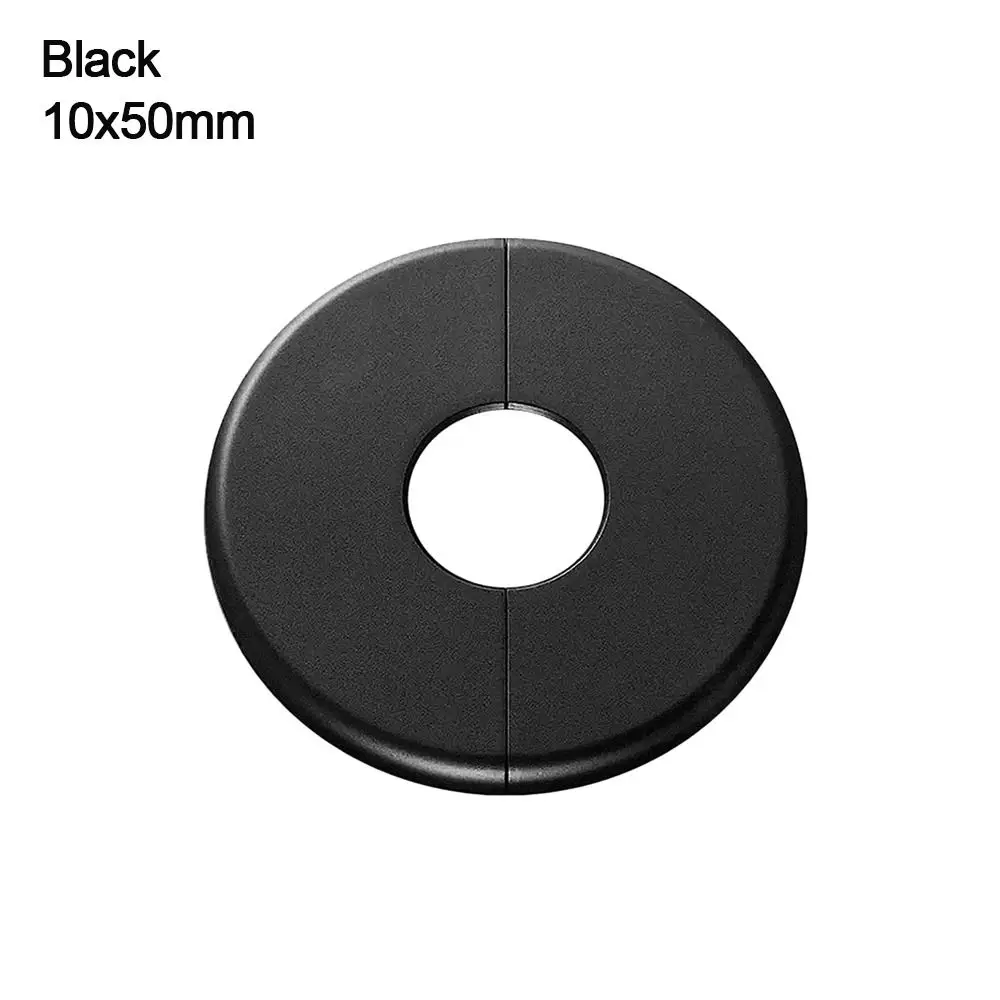 

Useful ABS Shower Faucet Cover Black Round Faucet Decorative Cover White Pipe Wall Covers Kitchen