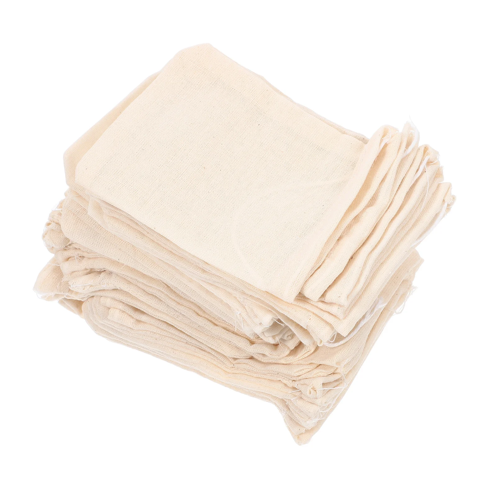 

60 Pcs Cheese Cloth Bag for Straining Canvas Drawstring Bags Cooking Boiling Cotton