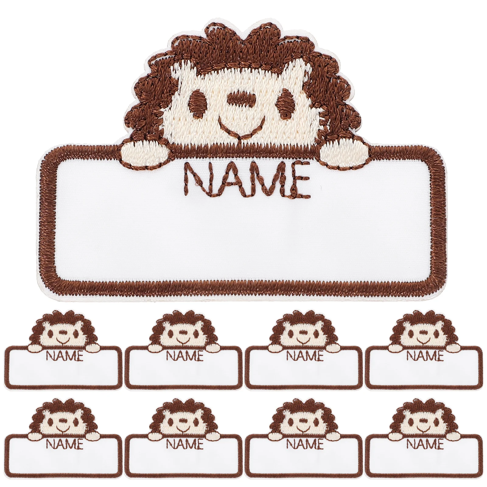 

10Pcs Cartoon Iron on Name Labels Blank Writable Clothing Tags for School Factory Daycare Sewing Supplies Clothing Labels Tags