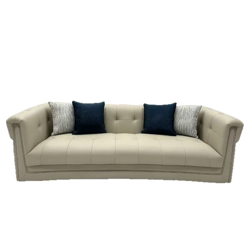 Living room American light luxury sofa, large and small apartment three people four people light luxury style