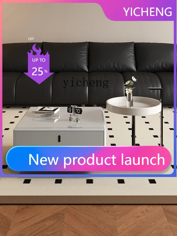 

minimalist light luxury rotating stack combination cream style living room household simple square coffee table