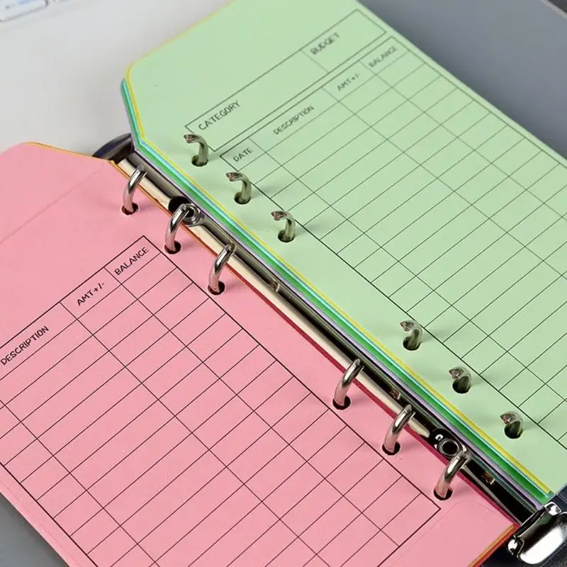 CORA Budget envelope set with binder, 12 colors 12 sheets with slap, budget envelopes, monthly allowance bags, for family