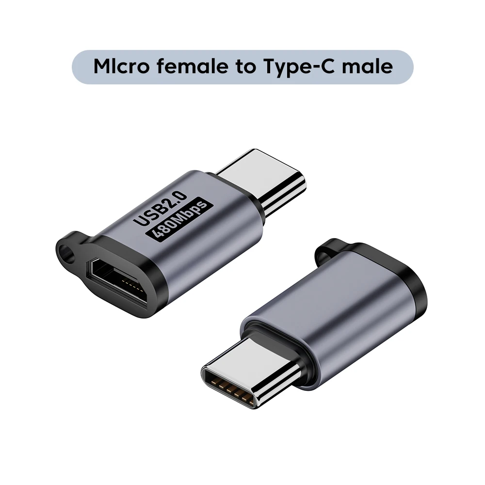 Micro USB Naar Type C Adapter Mini USB Naar USB C 480Mbps Snelle Data Opladen Connector USBC Naar Lightning Adapter voor iPhone Android