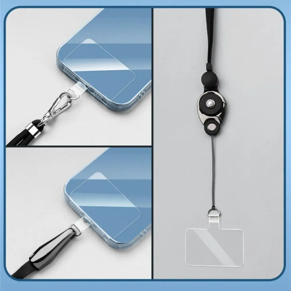 بولي TPU الهاتف المحمول مكافحة خسر الحبل طوقا مكافحة خسر انفصال الهاتف معلقة الحبل حزام التصحيح لينة حلقة معدنية سوار مشبك