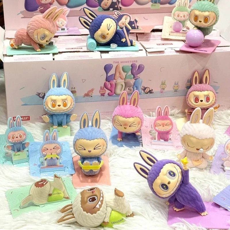 Authentic Blind Box Labubu The Monsters Lazy Yoga Series Handheld Mysterious Labubu Desktop Ornament Collection Edition Toy Gift