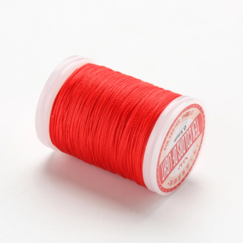 0.5 مللي متر ثوب مشمع دائري الجلود الخياطة الحرفية البوليستر عالية الجودة الحبل الشمع المغلفة سلاسل قوة الموضوع اليدوية #6