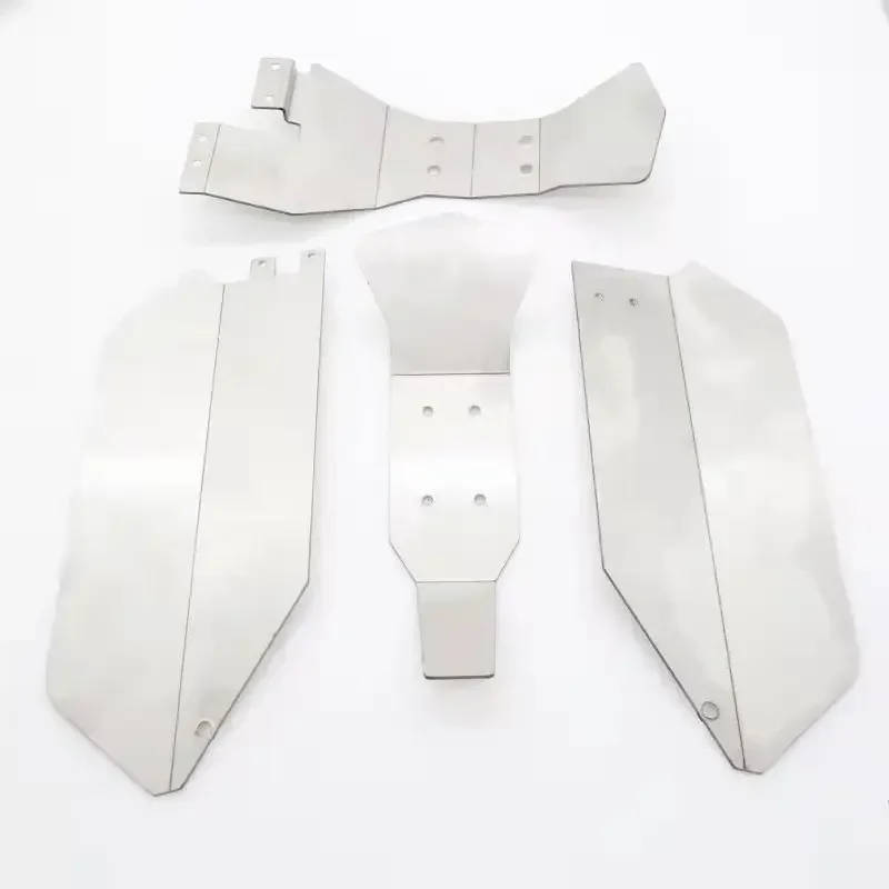 Stainless Steel Metal Bumper Chassis Armor Protection Skid Plate For 1/10 RC Car Slash 4x4 dead mouse 727 Upgrade OP Accessories