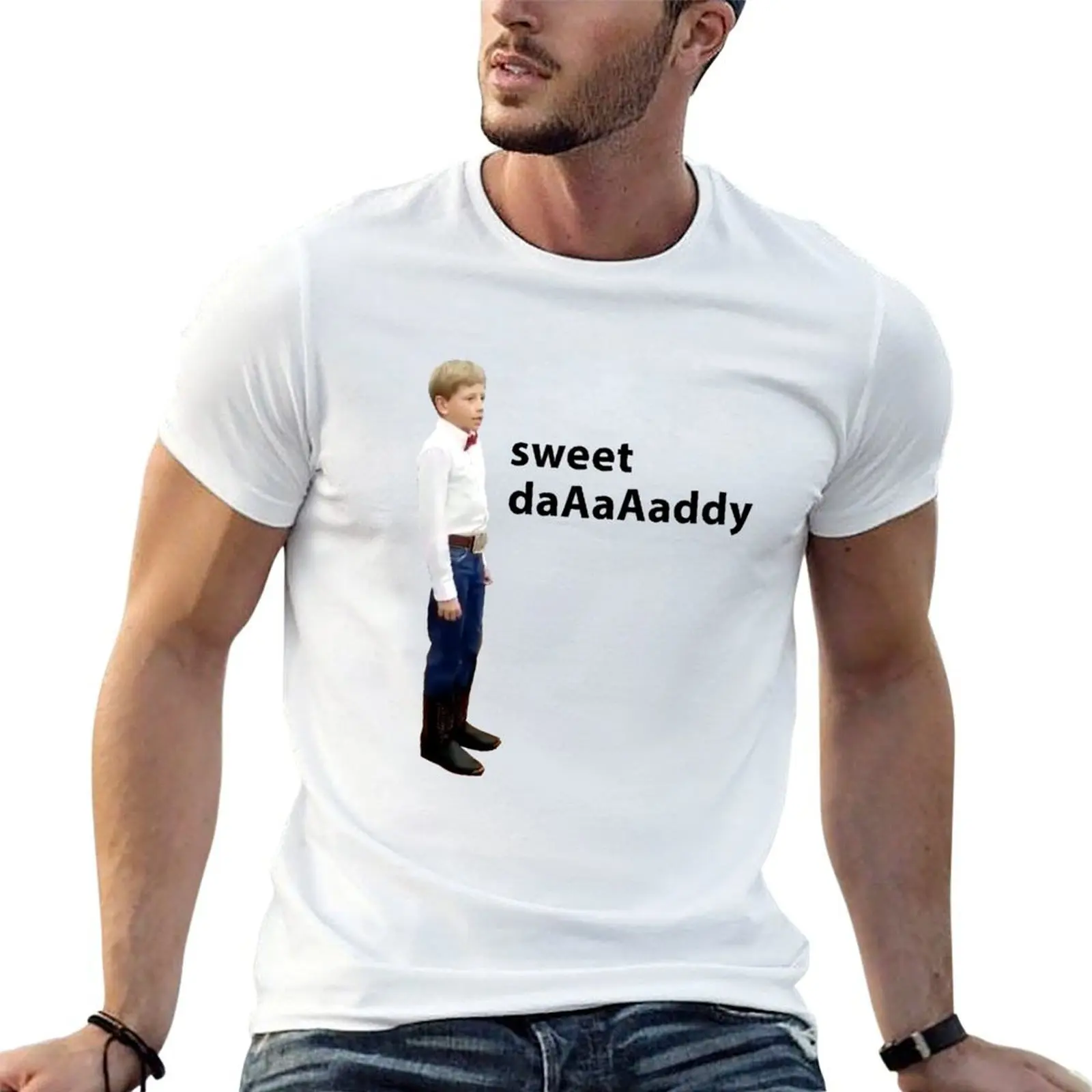 Walmart Yodel كيد الحلو الأب تي شيرت تي شيرت شخصية تي شيرت مع مطبوعات رجل تي شيرت القطن عالية الجودة تي شيرت