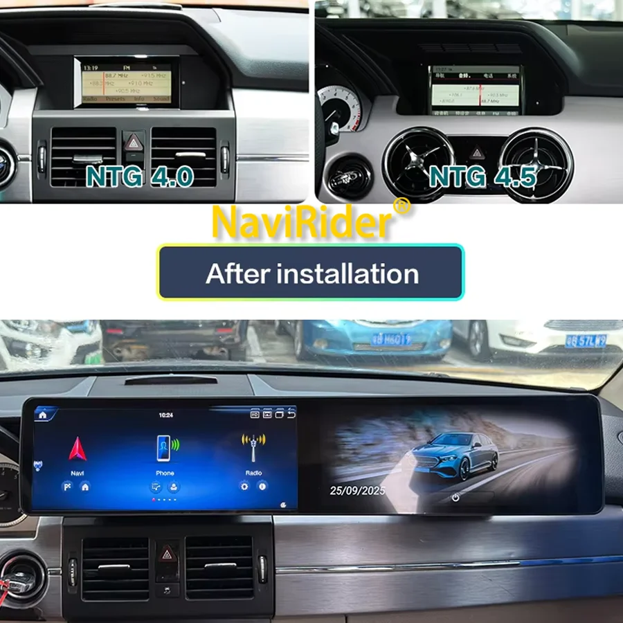 S For Mercedes Benz GLK Class X204 2008-2015 Dual Screen Android Carplay Multimedia Video Player Car GPS Auto Radio Head Unit
