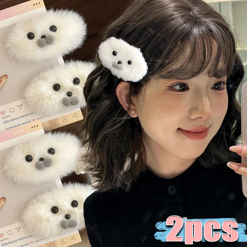 clipe-de-cabelo-de-pelucia-kawaii-em-forma-de-foca-moda-coreana-inverno-acessorios-para-cabelo-branco-e-fofo