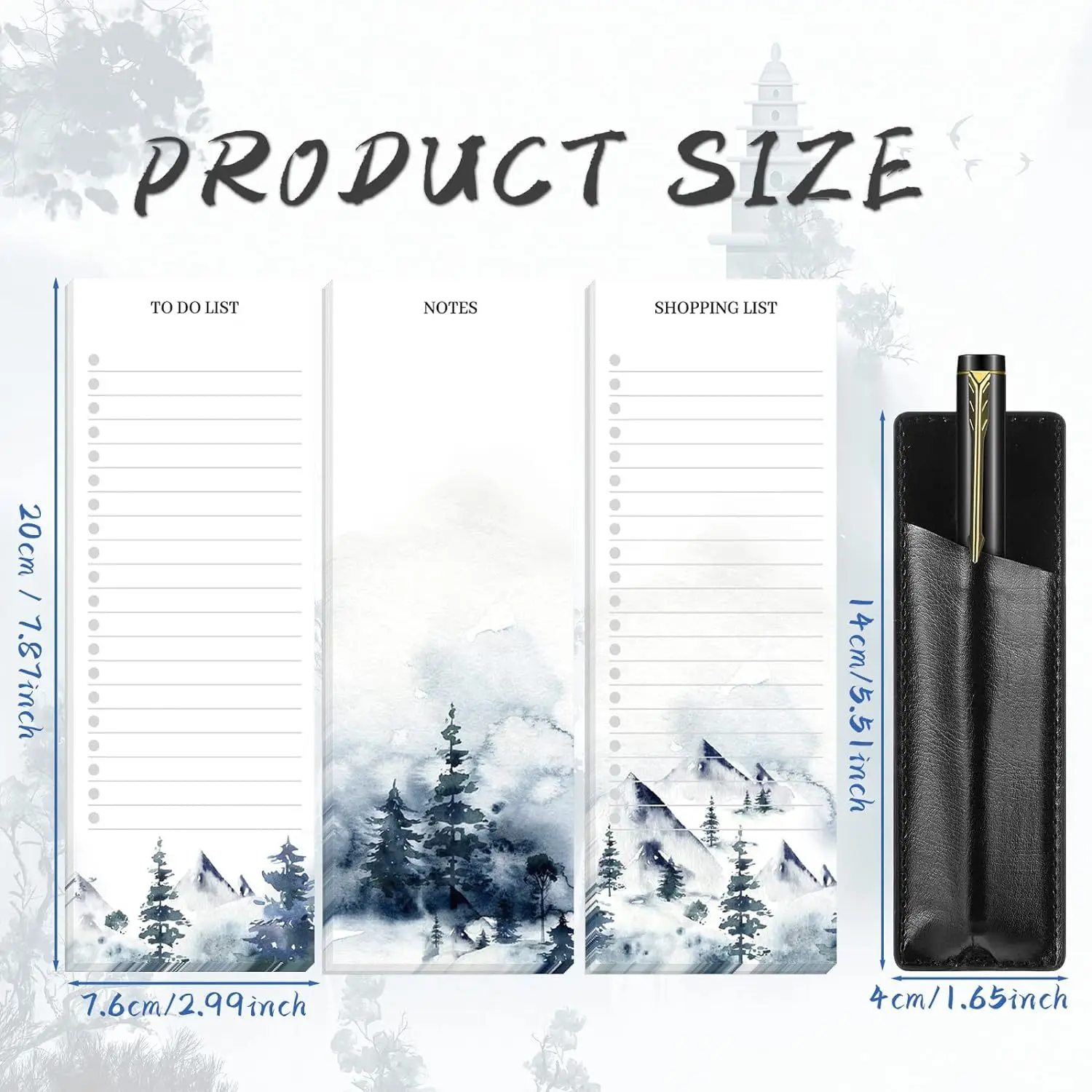 50 Sheet Landscape Series Magnetic Fridge Memo Pad Non-sticky To Do List Planner Shopping List Message Paper Non-sticky Note