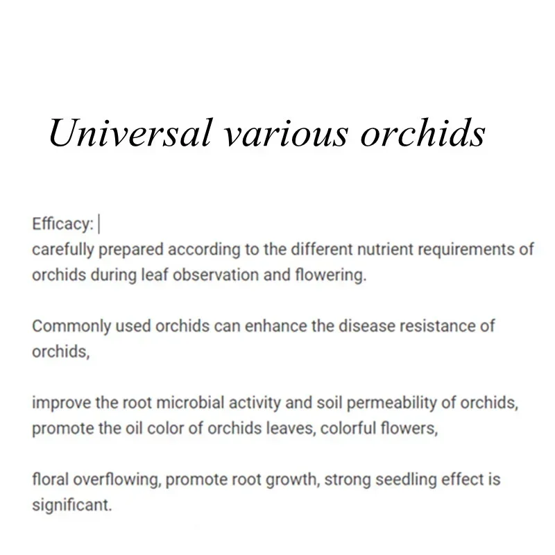 Fertilizante compuesto especial de flores de orquídeas, agente de liberación controlado de efecto lento, planta en maceta, comida, suministros para el jardín y el hogar, 30g