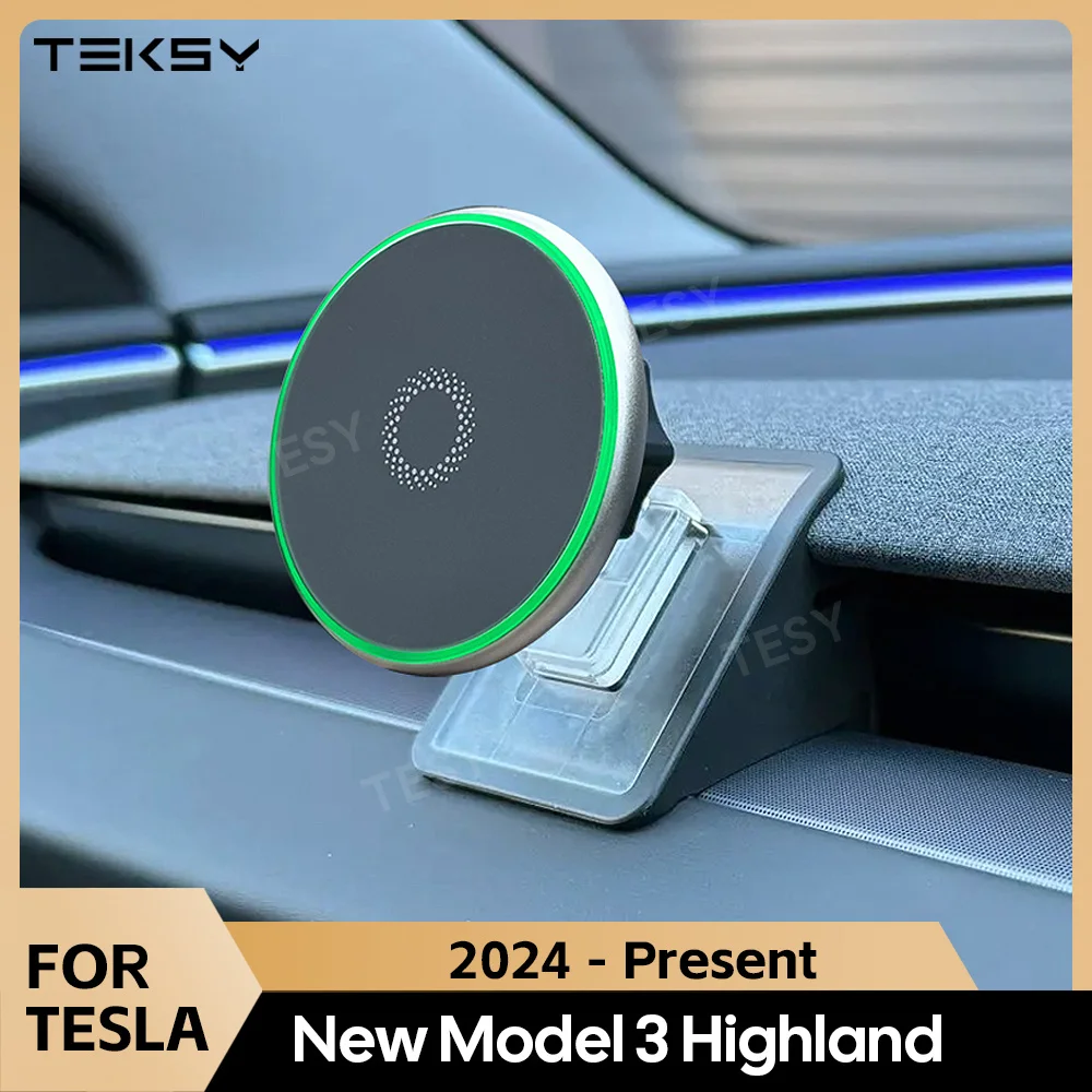 For Tesla Model 3 Highland 2024 Phone Holder Mount Magnetic Phone Mount for iphone 15 14 13 series,Tesla Model 3 Accessories